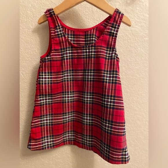 H&M red plaid jumper (2T) - Picture 3 of 7